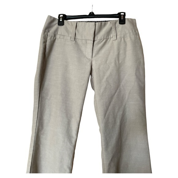 Maurices Womens Tan Dress Pants Trousers Flat Front‎ Stretch Flare Leg Size 9/10 - Picture 2 of 10